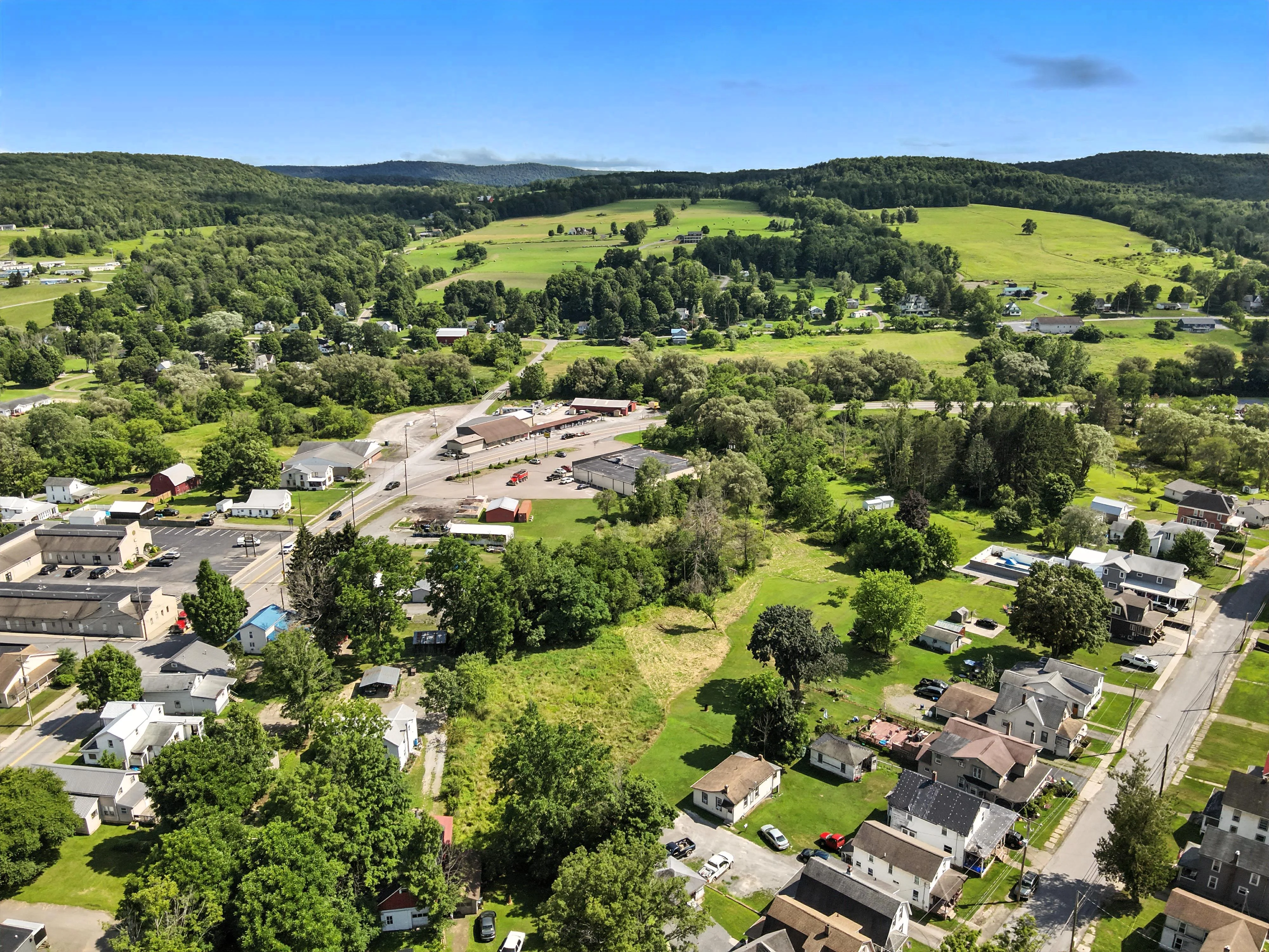 Aerial view of Canton, PA