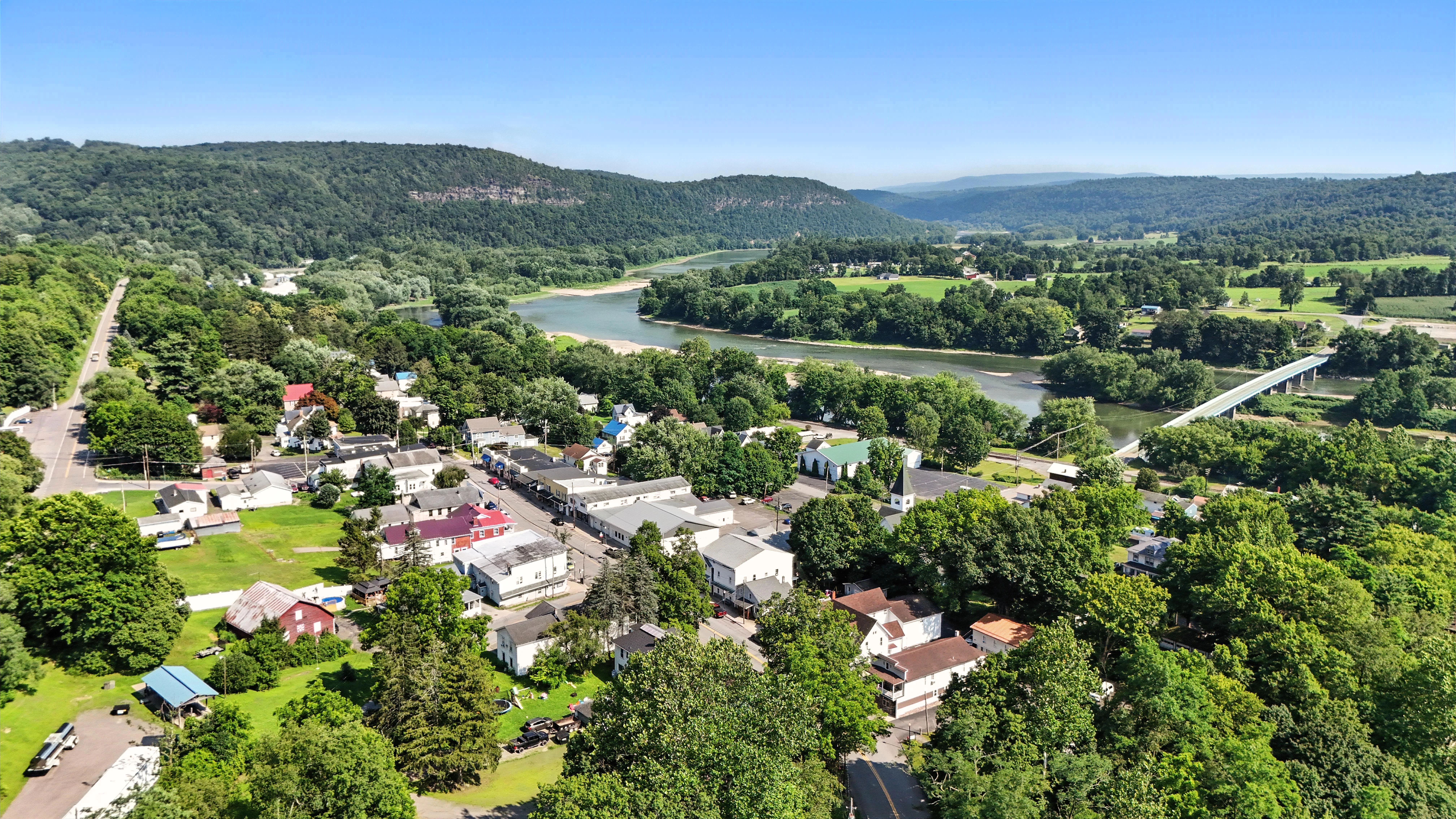 Aerial view of Laceyville, PA