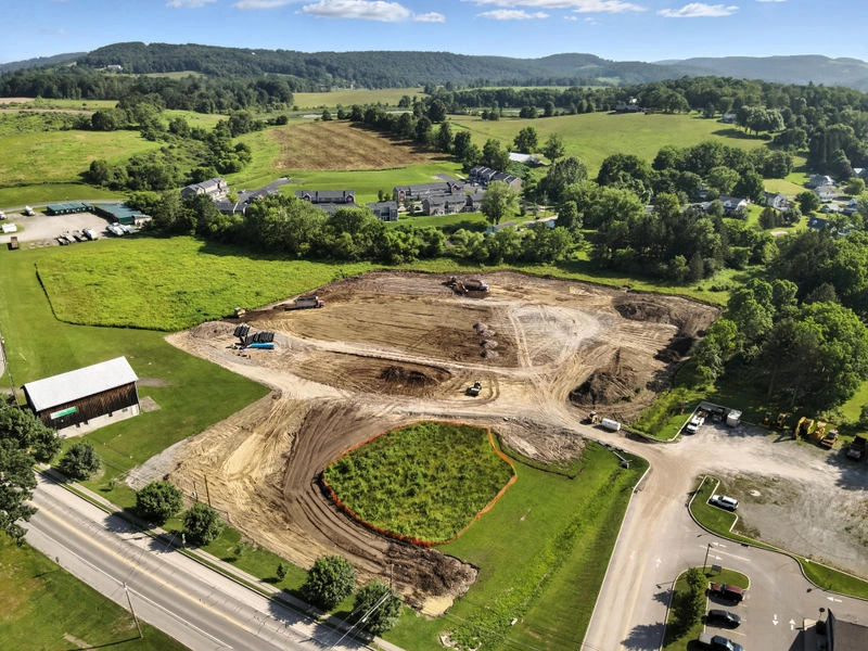 Wyalusing Aerial View 7 Drone flyover image 7 of Wyalusing, PA