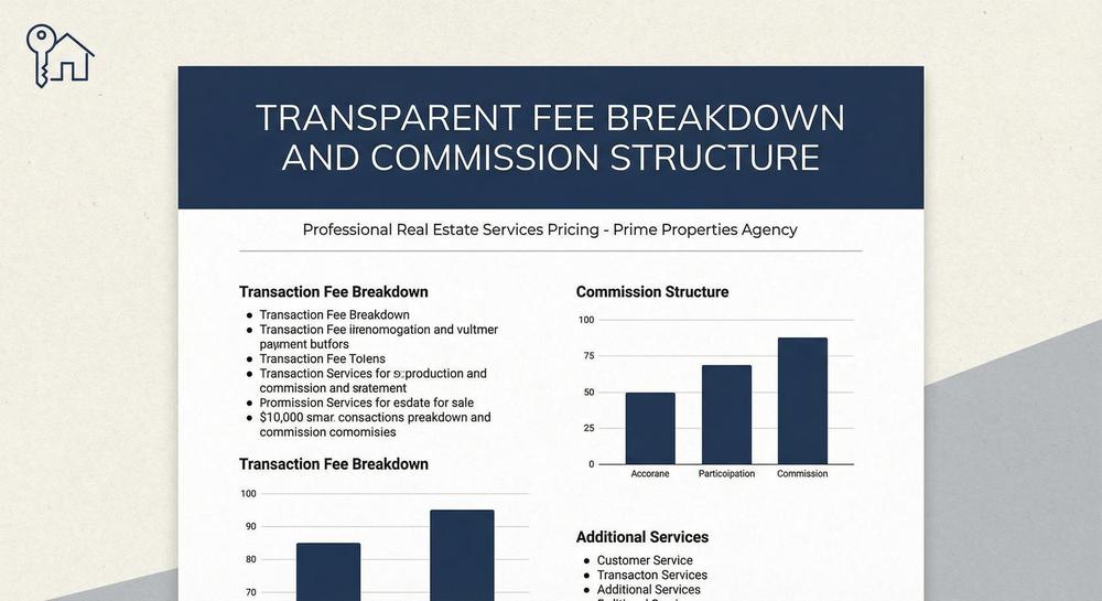 Transparent fee breakdown and commission structure for real estate services