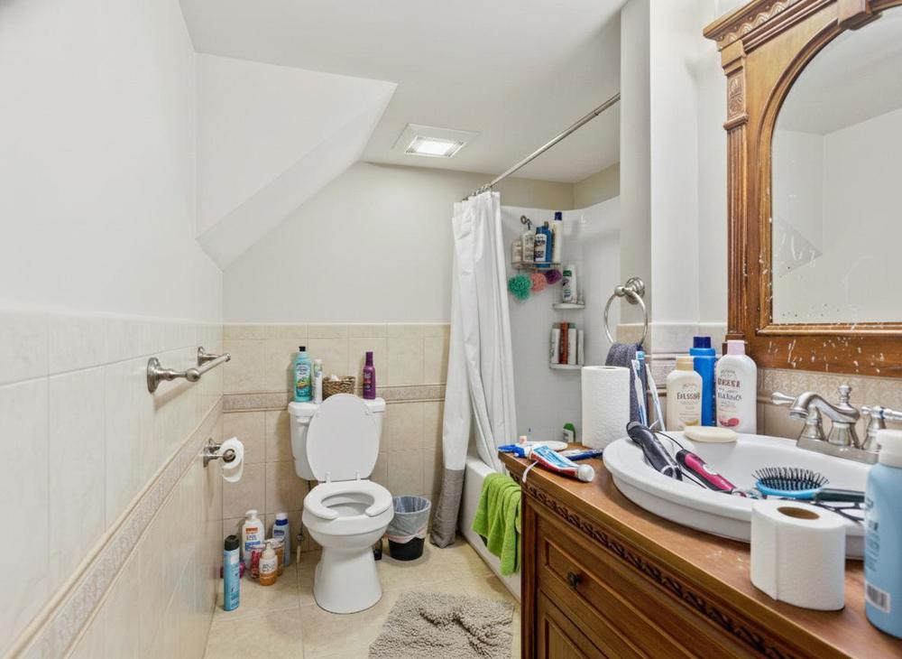 Bathroom before preparation - personal items visible