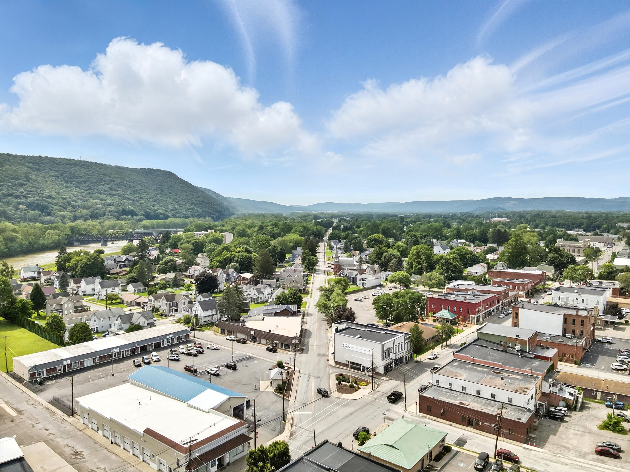 Drone flyover of Trevorton, PA