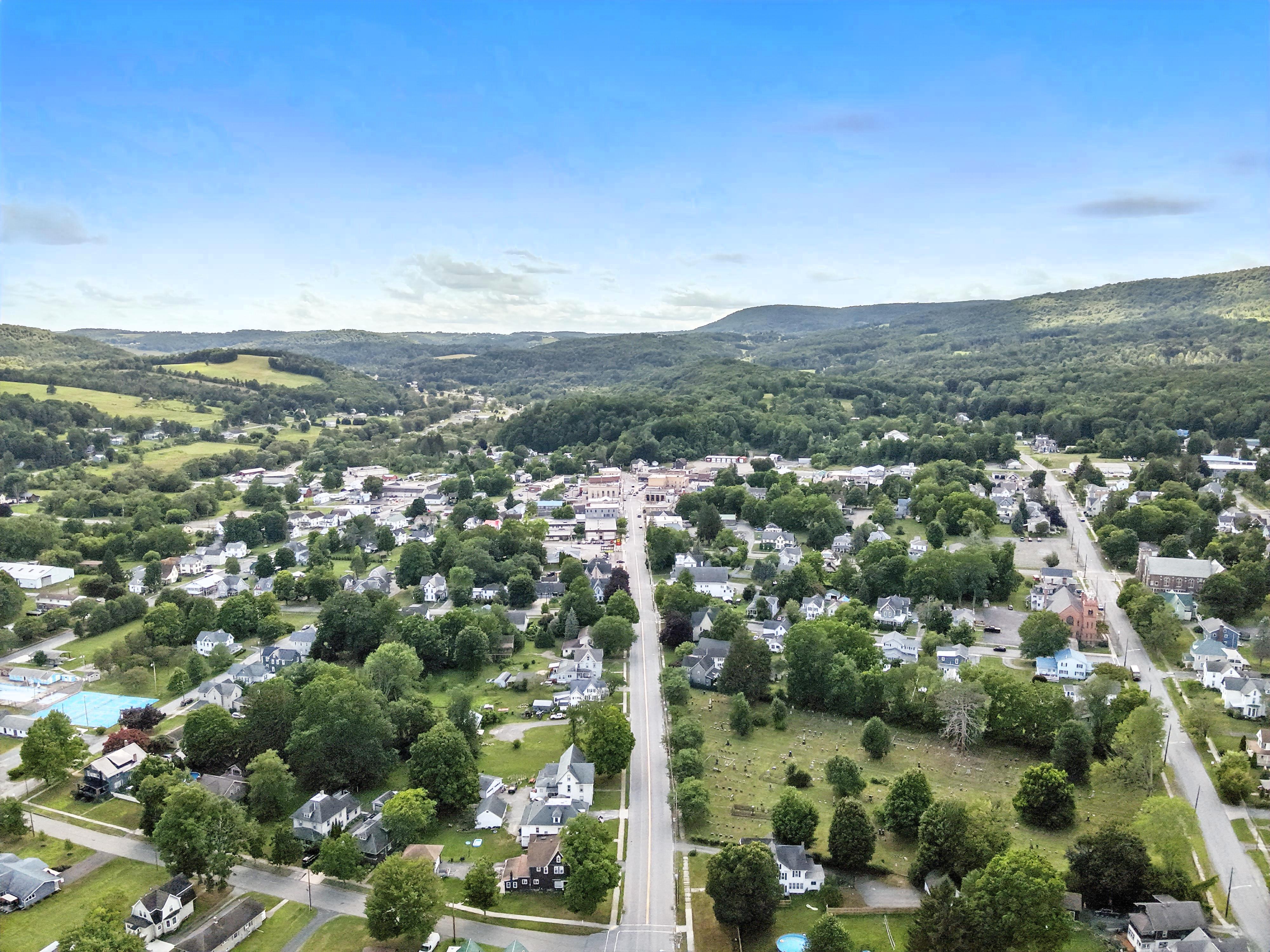 Canton Aerial View 5 Drone flyover image 5 of Canton, PA
