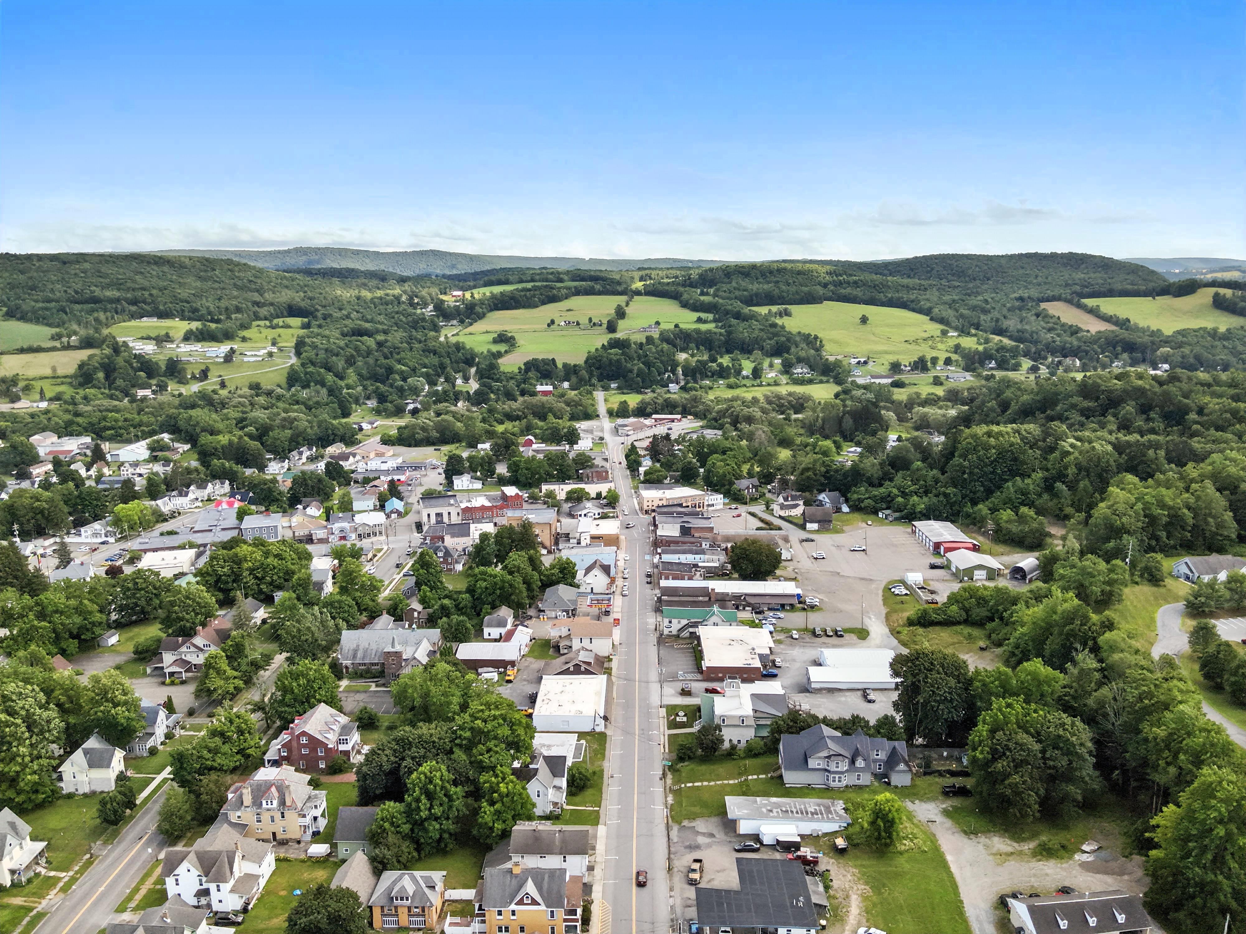 Canton Aerial View 7 Drone flyover image 7 of Canton, PA