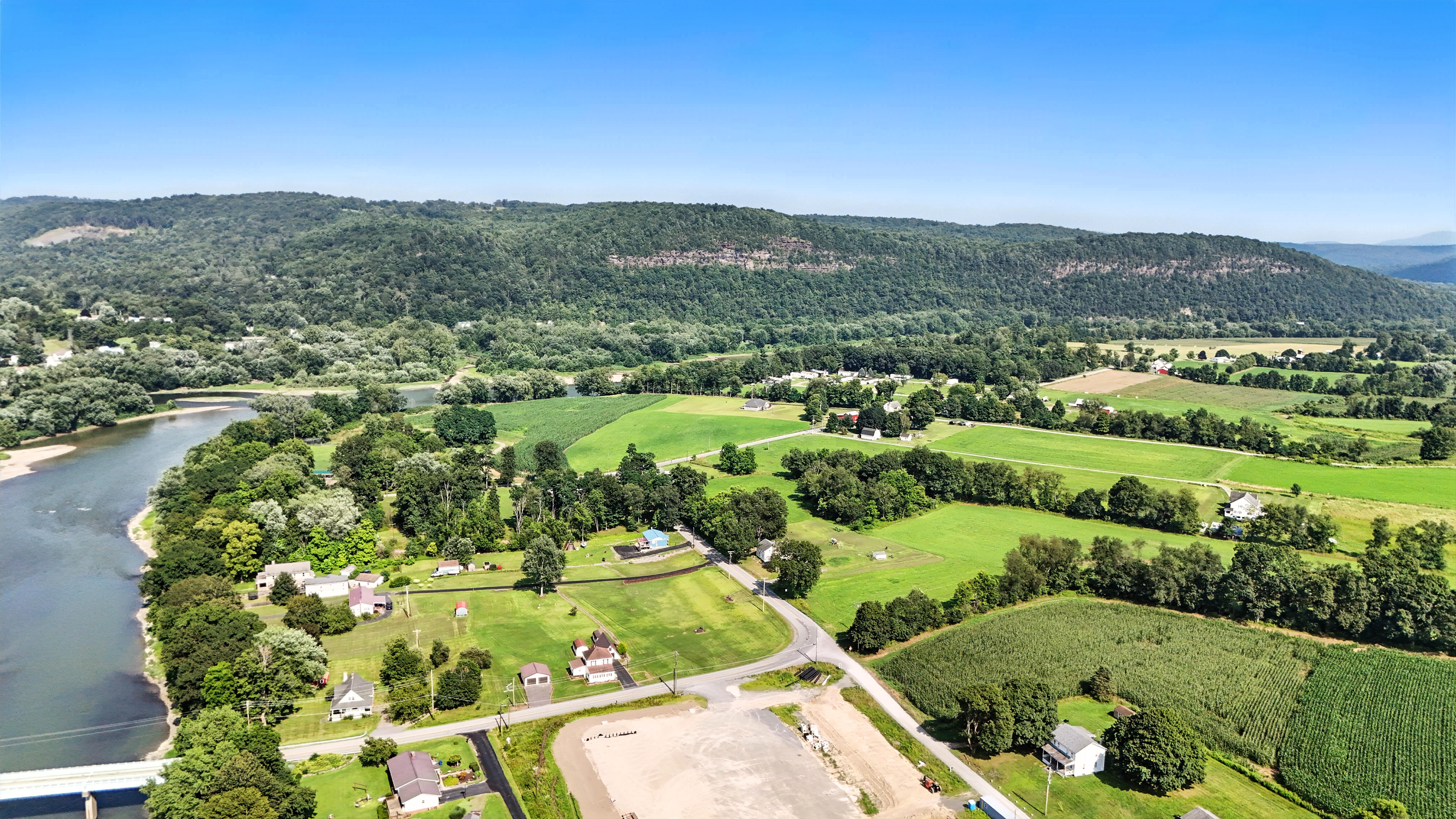 Laceyville Aerial View 3 Drone flyover image 3 of Laceyville, PA