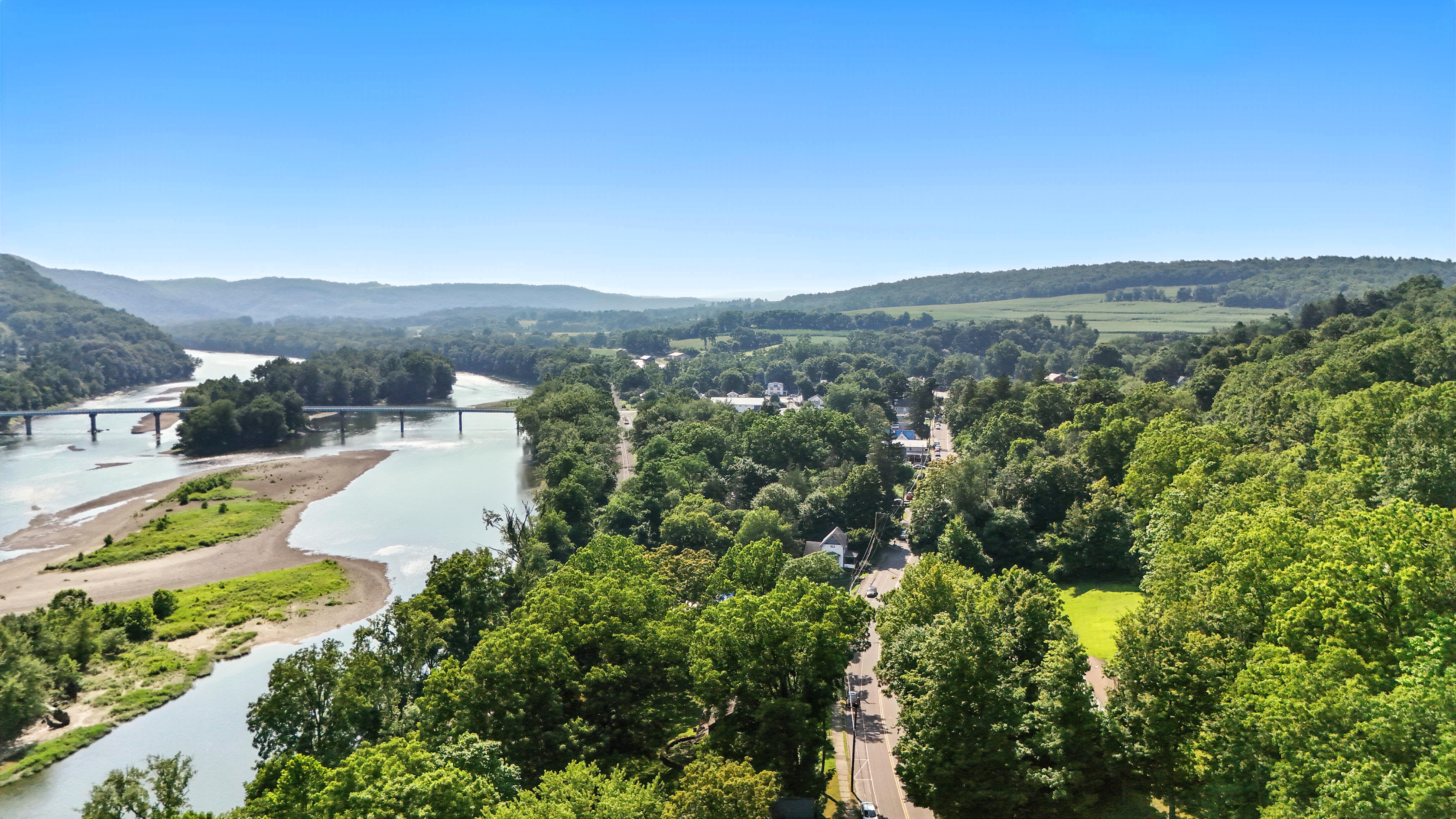 Laceyville Aerial View 5 Drone flyover image 5 of Laceyville, PA