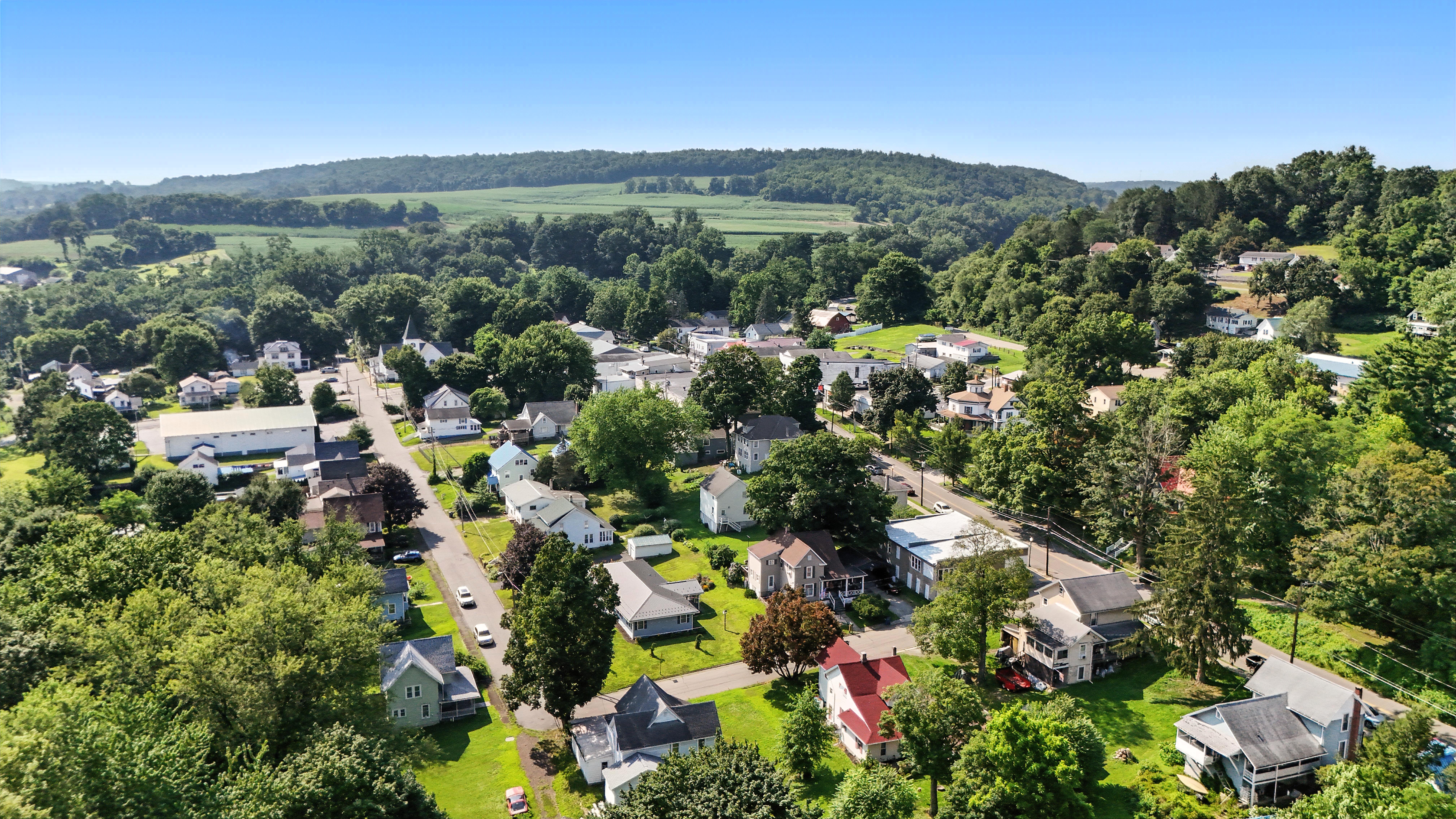 Laceyville Aerial View 6 Drone flyover image 6 of Laceyville, PA