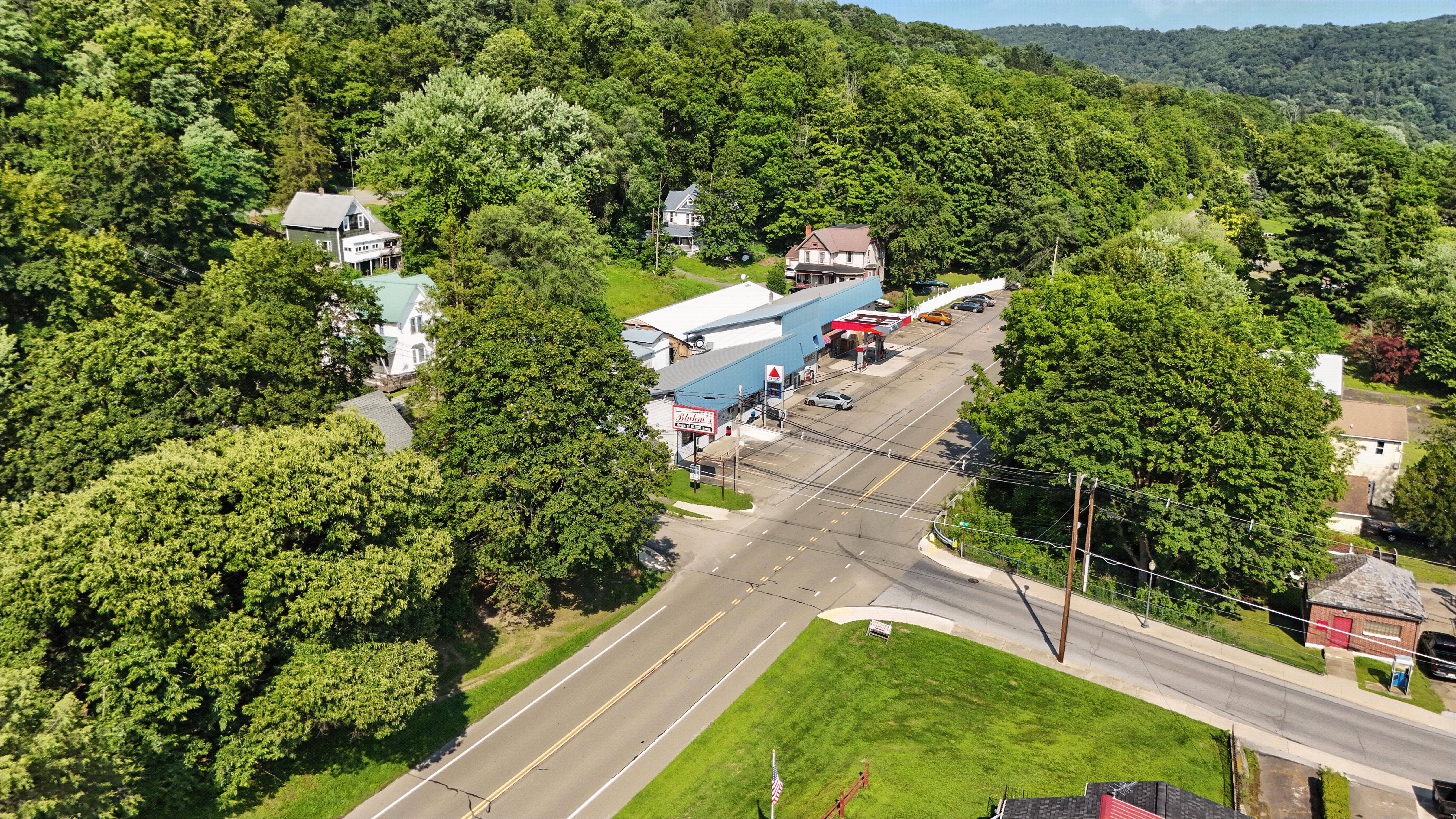 Laceyville Aerial View 8 Drone flyover image 8 of Laceyville, PA