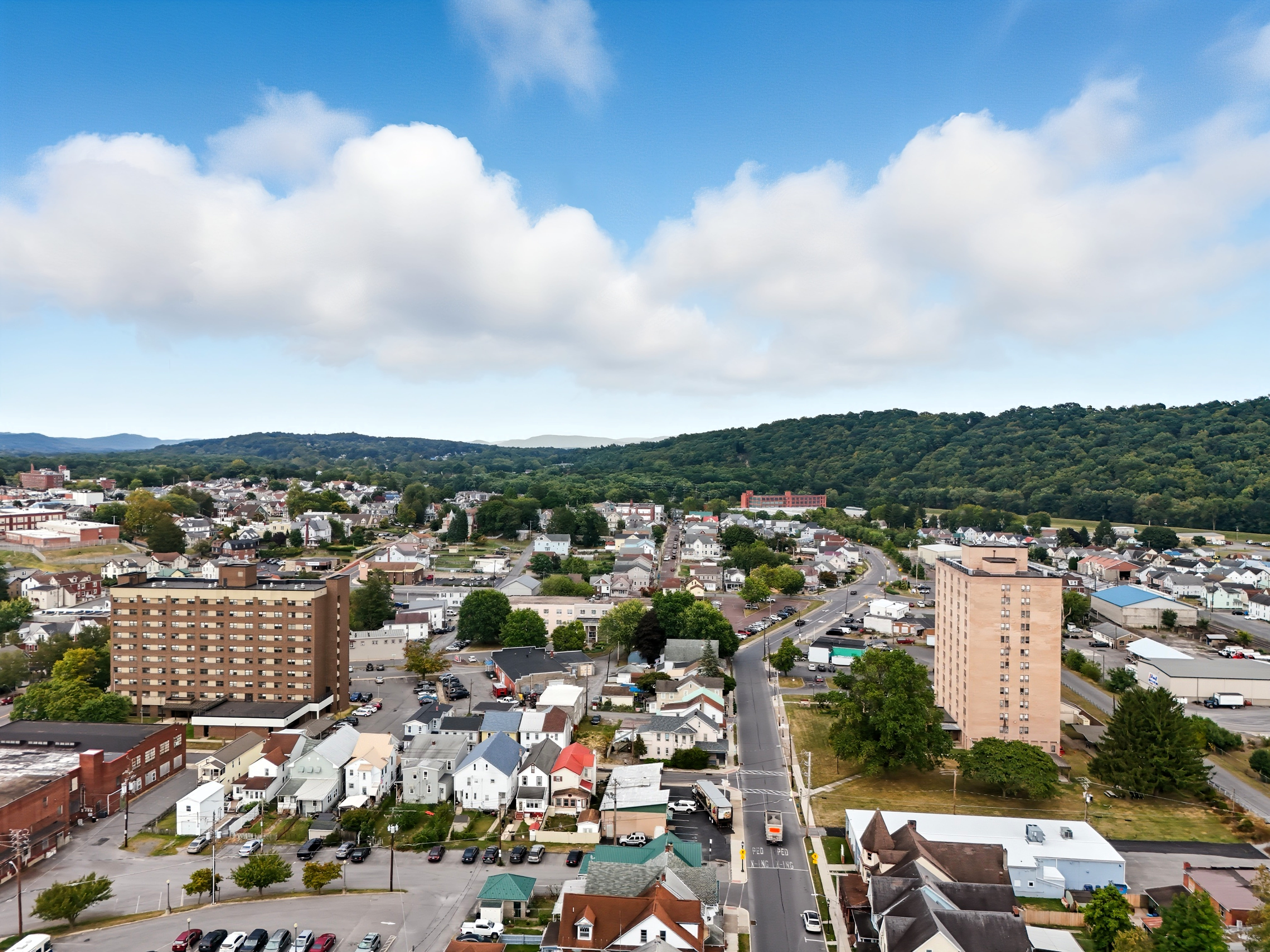 Drone flyover image 4 of Sunbury, PA