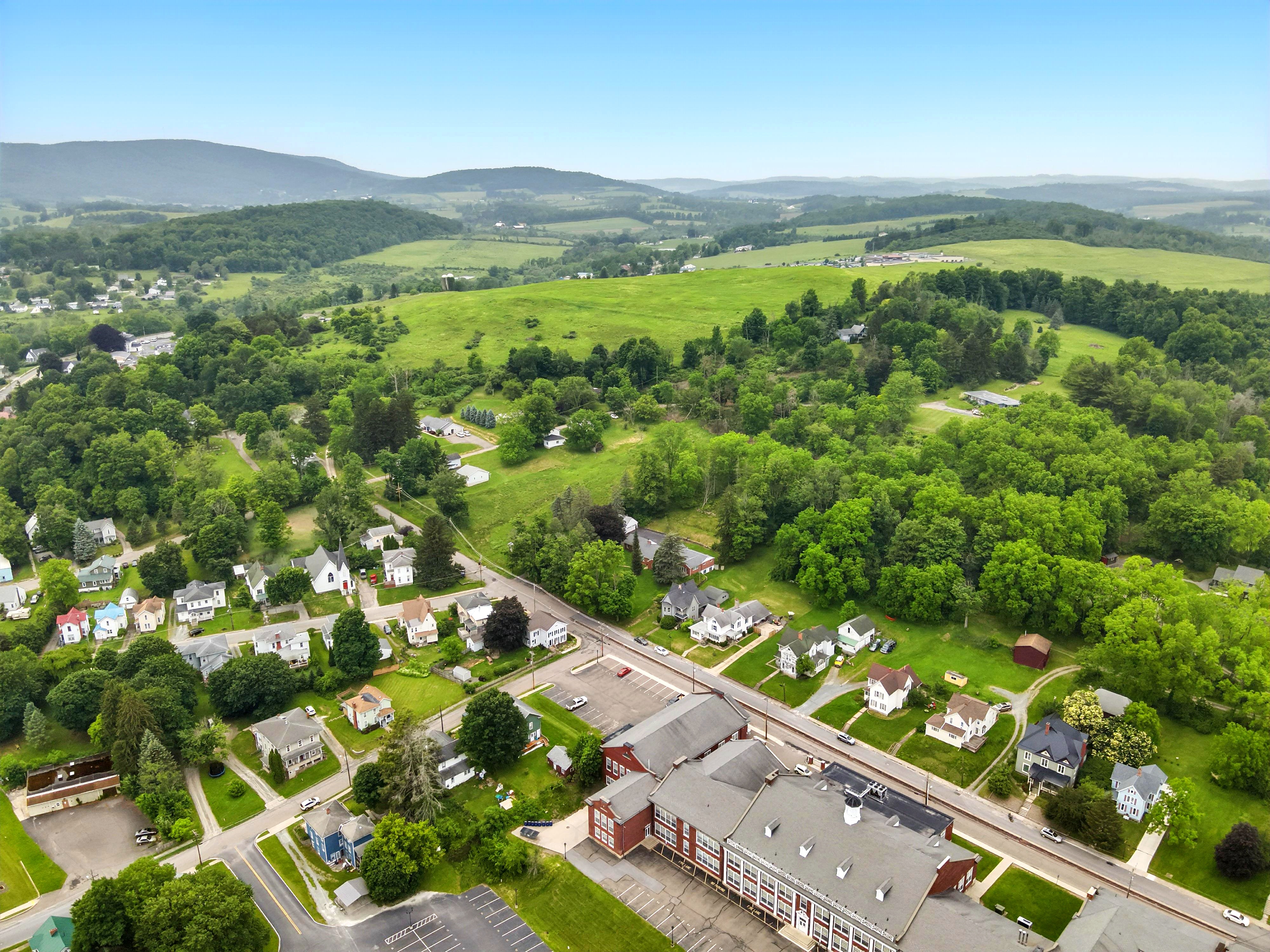Drone flyover image 2 of Troy, PA
