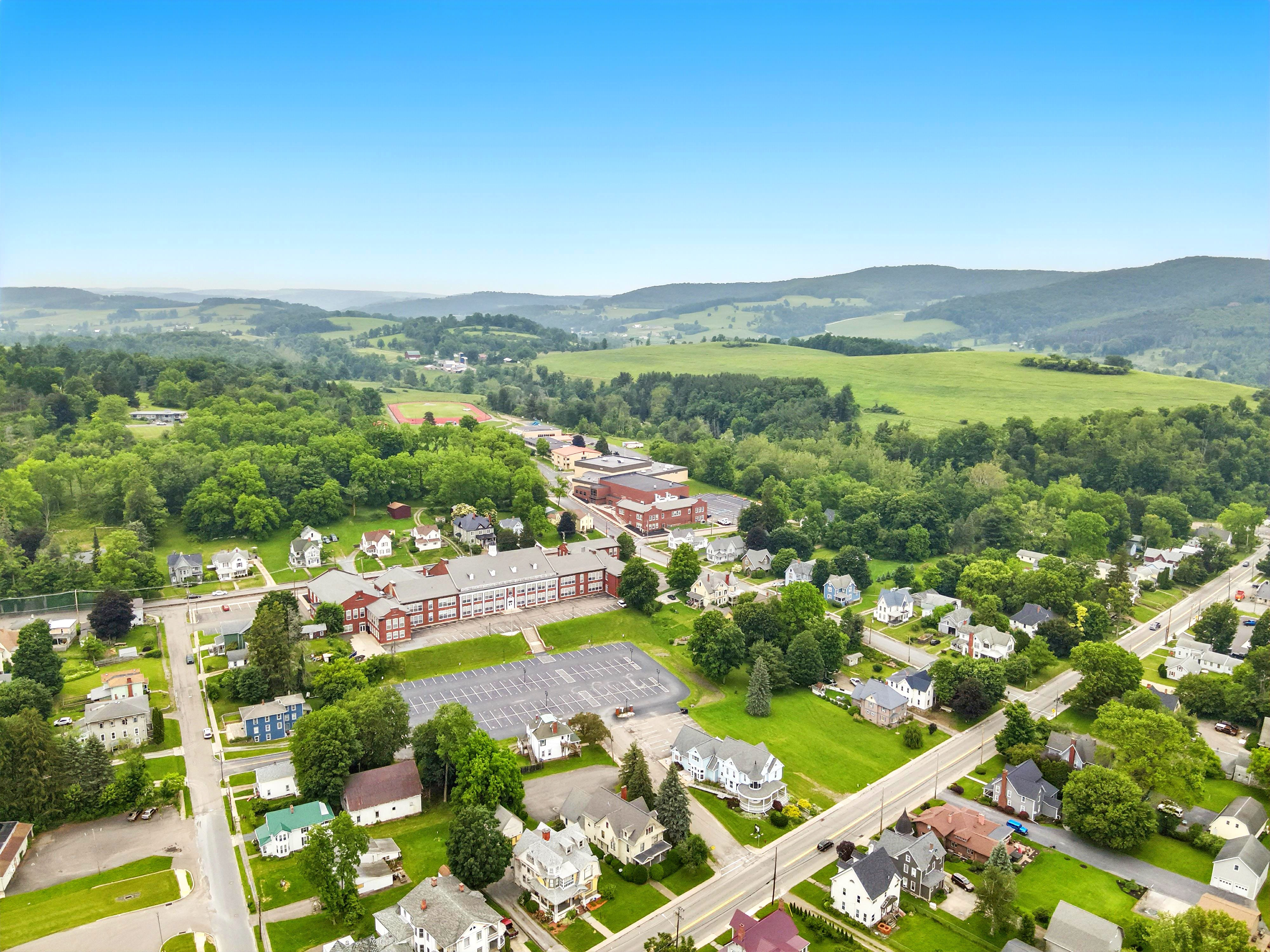 Drone flyover image 4 of Troy, PA